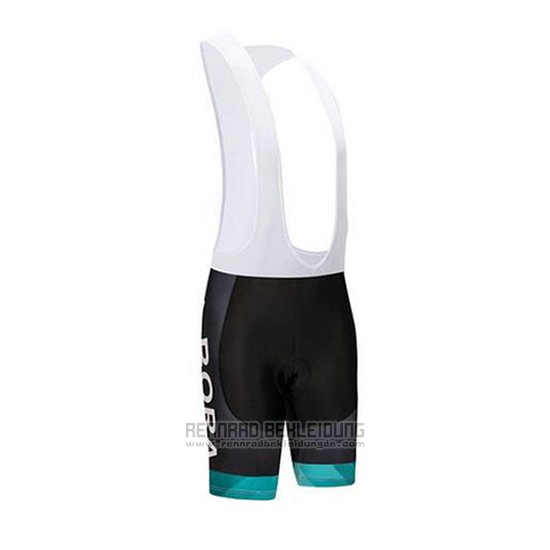 2018 Fahrradbekleidung Bora Shwarz und Teal Trikot Kurzarm und Tragerhose